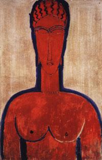 Amedeo Modigliani Large red Bust oil painting image